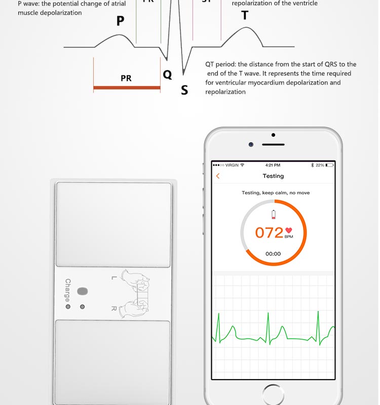 Home Use ECG Portable ECG Recorder Monitor Machine