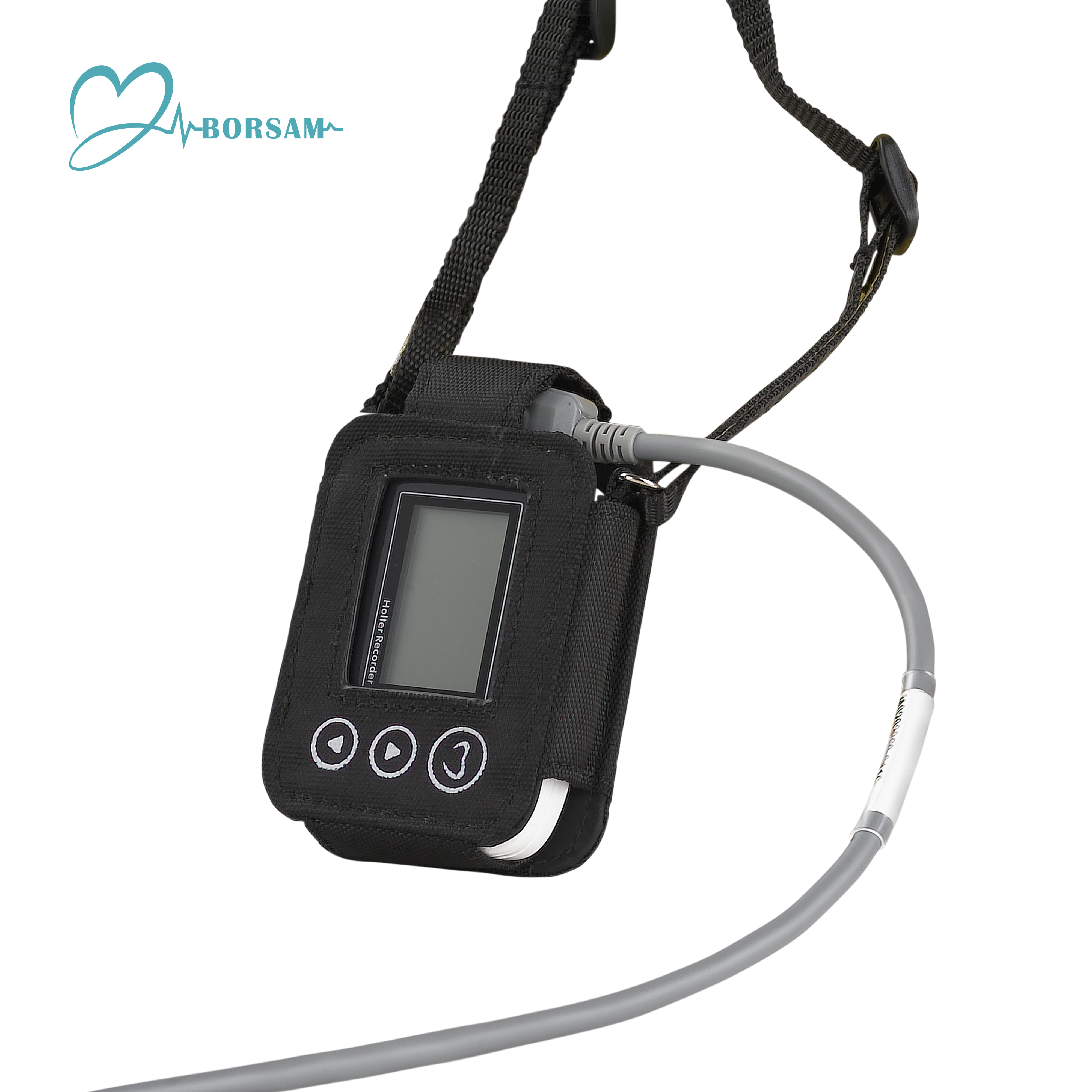 Professional Mini Holter 3 Lead ECG Cable Holter Device with Clips