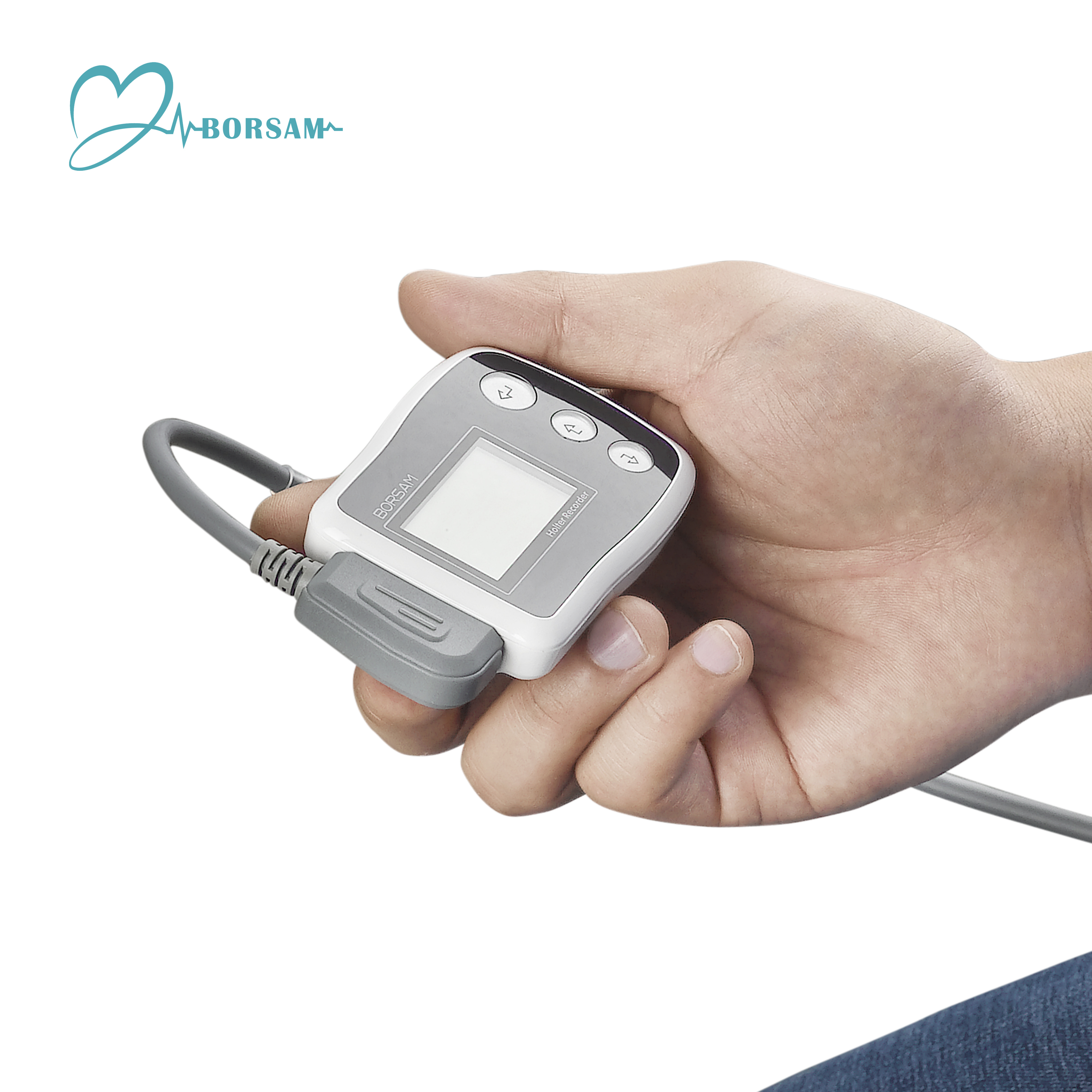 Professional Mini Holter 3 Lead ECG Cable Holter Device with Clips