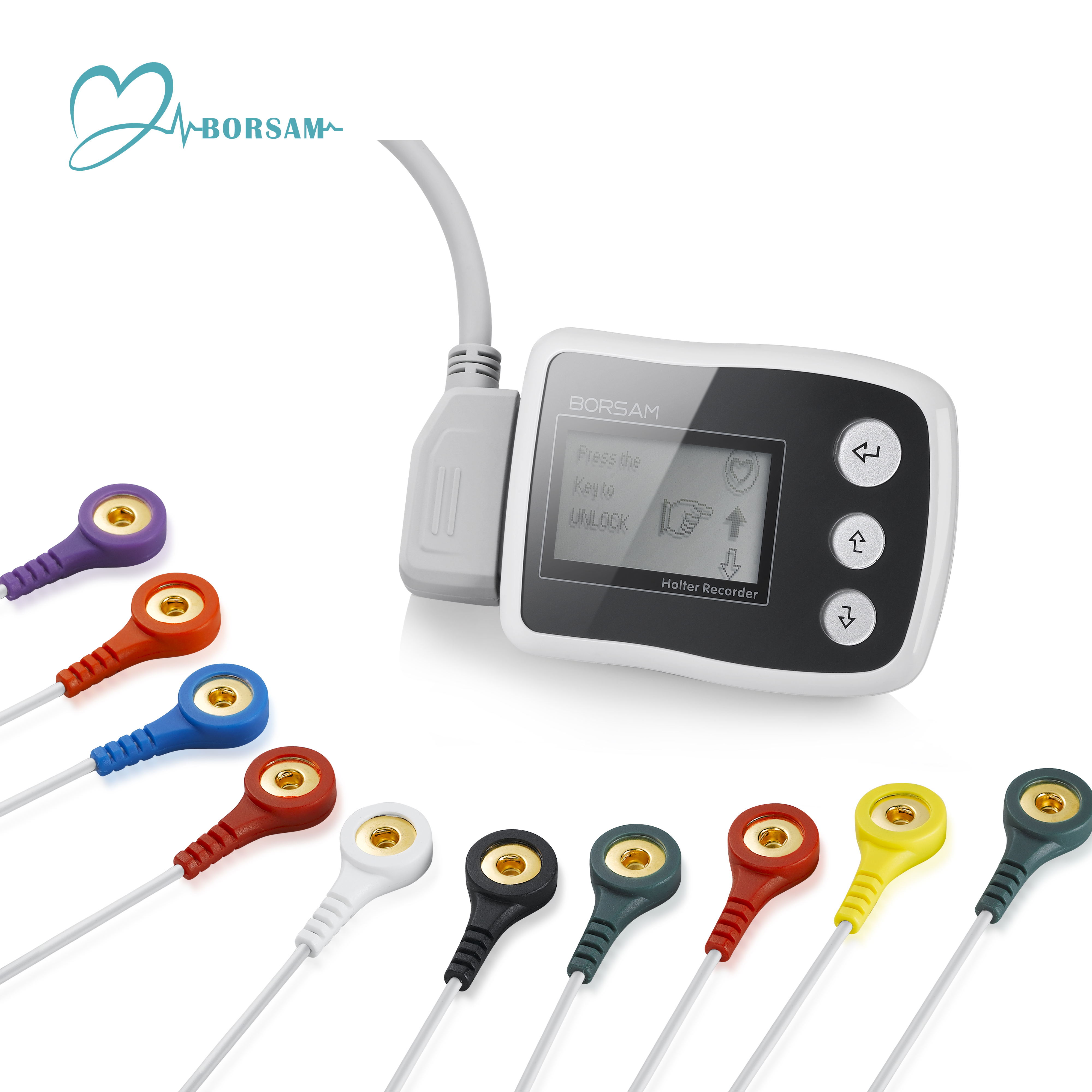 12 Lead ECG Portable Recorder Monitor Machine
