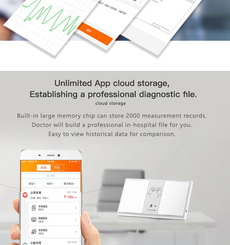 Home Use ECG Portable ECG Recorder Monitor Machine